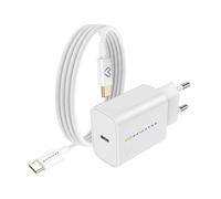 Mayaxess Chargeur Secteur pour Galaxy Z Flip 7 20W + Câble USB-C 1m Blanc