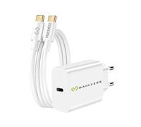 Mayaxess Chargeur Secteur pour Honor 400 20W + Câble USB-C 1m Blanc
