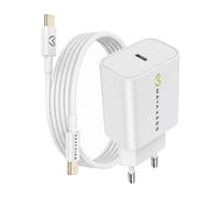 Mayaxess Chargeur Secteur pour iPhone 16 Pro 20W + Câble USB-C 1m Blanc