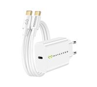 Mayaxess Chargeur Secteur pour Reno 14 20W + Câble USB-C 1m Blanc