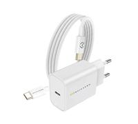 Mayaxess Chargeur Secteur pour Xiaomi 15T Pro 20W + Câble USB-C 1m Blanc