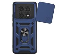 Coque Anneau pour Redmi Note 15 5G avec Cache Caméra Coulissant Mayaxess Bleu nuit