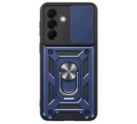 Coque pour Galaxy A57 avec Cache Caméra Coulissante et Bague Magnétique Mayaxess Bleu nuit