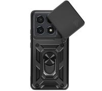 Coque pour Xiaomi 14T Pro Bague Support Cache Caméra Coulissant Mayaxess Noir