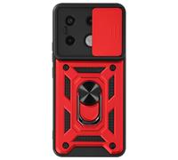 Mayaxess Coque pour Xiaomi Redmi Note 13 Pro 5G Bague Support Cache Caméra Rouge