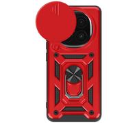 Mayaxess Coque pour Xiaomi Redmi Note 14 Pro et 14 Pro Plus Bague Support Rouge