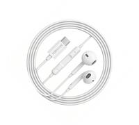 Mayaxess Écouteurs Filaires pour Galaxy A34 USB-C avec Micro intégré Blanc