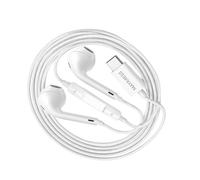 Mayaxess Écouteurs Filaires pour Galaxy Z Flip 4 USB-C avec Micro intégré Blanc