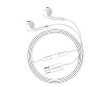 Mayaxess Écouteurs Filaires pour Pixel 9a USB-C avec Micro intégré Blanc