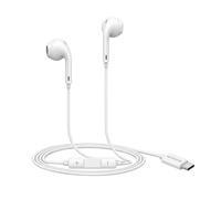 Mayaxess Écouteurs Filaires USB-C avec Micro intégré pour Fairphone 5 Blanc