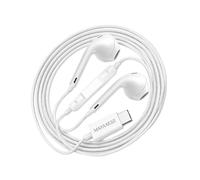 Mayaxess Écouteurs Filaires USB-C avec Micro intégré pour Galaxy Z Flip 6 Blanc