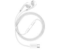 Mayaxess Écouteurs Filaires USB-C avec Micro intégré pour Honor 400 Blanc