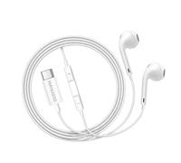 Mayaxess Écouteurs Filaires USB-C avec Micro intégré pour Pixel 7 Blanc