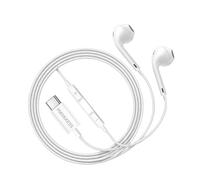 Mayaxess Écouteurs Filaires USB-C avec Micro intégré pour Pixel 7a Blanc