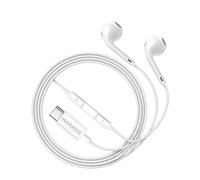 Mayaxess Écouteurs Filaires USB-C avec Micro intégré pour Pixel 8 Blanc