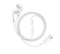Ecouteurs Filaires USB-C pour Honor Magic 7 Pro avec Microphone intégré Blanc