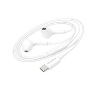 Mayaxess Écouteurs Filaires USB-C pour iPhone 16 Pro avec Micro intégré Blanc