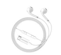 Mayaxess Écouteurs Filaires USB-C pour Pixel 8a avec Micro intégré Blanc
