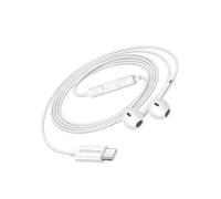 Mayaxess Écouteurs Filaires USB-C pour Xiaomi 14T Pro avec Micro intégré Blanc