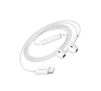 Mayaxess Écouteurs Filaires USB-C pour Xiaomi 15 Ultra avec Micro intégré Blanc