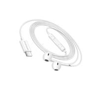 Mayaxess Écouteurs Filaires USB-C pour Xiaomi 15T avec Microphone intégré Blanc