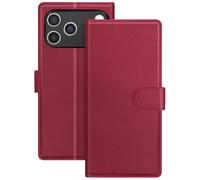 Mayaxess Étui Portefeuille 2 en 1 pour iPhone 17 Pro avec Coque Détachable Rouge