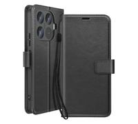Mayaxess Étui Portefeuille pour Xiaomi 17T Pro avec Dragonne et Support Noir