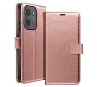 Etui Portefeuille pour Xiaomi Redmi 15C avec Dragonne et Fonction Stand Rose champagne