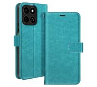 Mayaxess Étui pour Honor 200 Smart Portefeuille avec Dragonne Turquoise