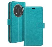 Mayaxess Étui pour Honor Magic 7 Lite Portefeuille avec Dragonne Turquoise