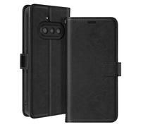 Mayaxess Étui pour Nothing Phone 3a Vintage Clapet Portefeuille Support Noir