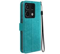 Mayaxess Étui pour Redmi Note 13 Pro 5G Portefeuille Support et Dragonne Turquoise