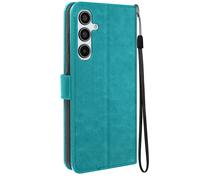 Mayaxess Étui pour Samsung A35 5G Portefeuille Fonction Support avec Dragonne Turquoise