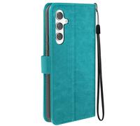 Étui pour Samsung A54 5G Portefeuille Fonction Support avec Dragonne Mayaxess Turquoise