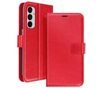 Étui pour Samsung Galaxy A16 Portefeuille avec Dragonne Mayaxess Rouge