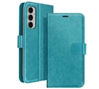 Mayaxess Étui pour Samsung Galaxy S24 FE Portefeuille avec Dragonne Turquoise