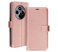 Mayaxess Étui pour Xiaomi Redmi 14C Portefeuille avec Dragonne Rose champagne