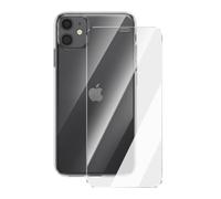 Pack Protection iPhone 11 Coque Silicone Verre Trempé Transparent 360°