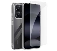 Mayaxess Pack Protection pour Redmi Note 14 5G Coque Souple et Verre Trempé Transparent