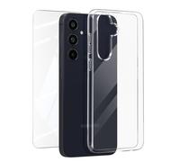 Pack Protection pour Samsung Galaxy A55 Coque Souple et Verre Trempé Mayaxess Transparent