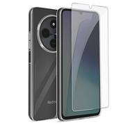 Pack Protection pour Xiaomi Redmi 14C Coque Souple et Verre Trempé Mayaxess Transparent