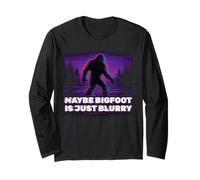 Maybe Bigfoot is Just Blurry, Cadeaux rétro et Amusants en Forme de Sasquatch Manche Longue