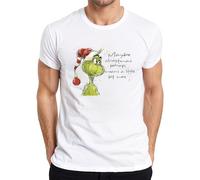Maybe Christmas Means a Little bit More Grinch T-shirt de Noël humoristique pour homme, Blanc., XL