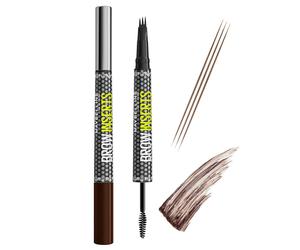 Maybelline Brow Insert - Insert pour sourcils double embout crayon précis + gel fibres - Effet densité immédiat - Tenue 36h - Teinte Brun cendré - 1 unité