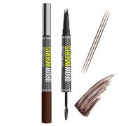 Maybelline Brow Insert - Stylo Fibres pour Sourcils Double Embout, Effet Volume et Densité Immédiat, Teinte #Brun Foncé, Tenue 36h