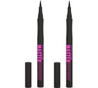 Maybelline Eyestudio Master Precise All Day Eyeliner liquide imperméable à l'eau Noir Lot de 2 (l'emballage peut varier)