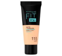 Maybelline New York - Fond de Teint Fluide Fit Me! Matte & Poreless - Peaux normales à grasses - Teinte : 115 Ivoire - 30 ml