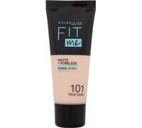 Maybelline Fit Me ! Foundation Matte + Poreless 101 True Ivory Fond de teint liquide matifiant 30 ml