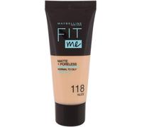 Maybelline Fit Me ! Foundation Matte + Poreless 118 Nude maquillage liquide matifiant 30 ml
