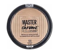 Maybelline Master Chrome Tono 100 Molten Gold Polvo Iluminador Metalizado Pieles Medias. - 8Gr